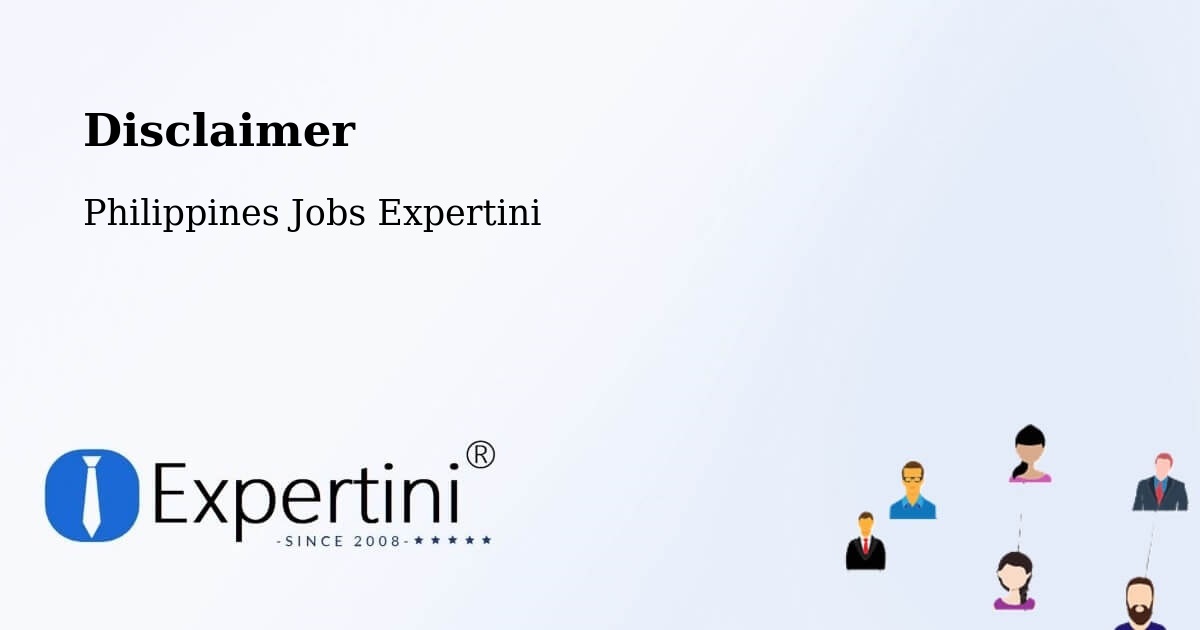 Disclaimer – Cagayan De Oro - Philippines Jobs Expertini